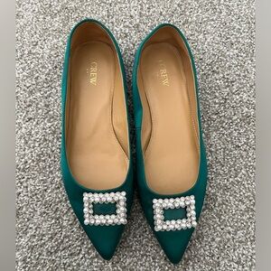 Jcrew Satin Crystal flats